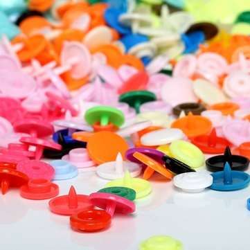 20 Color DIY Clothes T5 Plastic Fasteners Snap/Prong Ring Fastener Snap/Metal Press Stud Cloth Tool