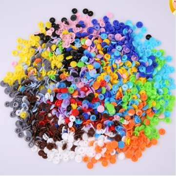 20 Color DIY Clothes T5 Plastic Fasteners Snap/Prong Ring Fastener Snap/Metal Press Stud Cloth Tool