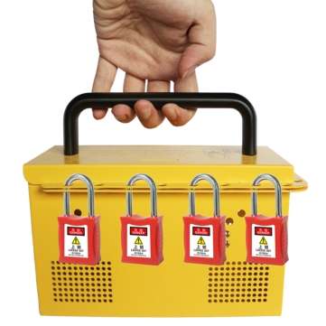 20 Holes Portable Steel Lock Storage Box Lockout Tagout Keys Organizer Security Box Common Padlock S