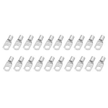 20 Pcs 5AWG Copper Cable Lugs 16-8mm 5/16" Electrical Terminals Block Wire Connectors