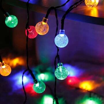 20/50/100 LED 5/7/12m Solar String Light 1.7cm Diameter Ball Shape Waterproof Fairy ... (LENGTH: 7M)