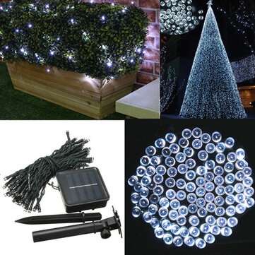 200 LED Solar Powered Fairy String Light Garden Party Decor Christmas (COLOR.: WHITE)