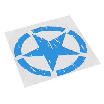 20`` Auto SUV Universal Aufkleber Tuning Sticker Stern Decal 5 Farben (COLOR: BLUE)