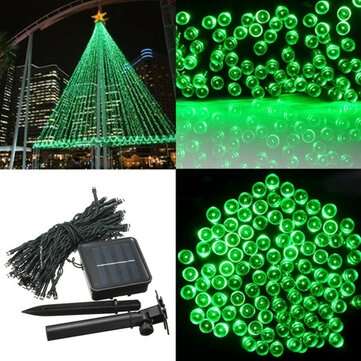 200 LED Solar Powered Fairy String Light Garden Party Decor Christmas (COLOR.: GREEN)