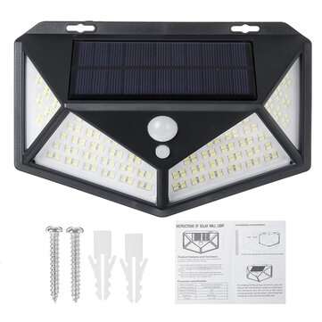 200 LED Solar Powered Light Outdoor Motion Sensor Wall Yard Spa Garden Lamp