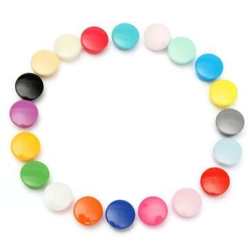 200 Sets T5 Plastic Snaps Fastener Buttons Press Stud KAM Snap Size 20