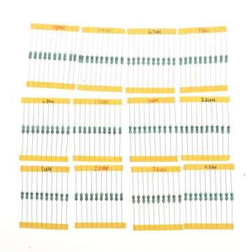 2000pcs 20 Value 0.5W Assorted Color Wheel Inductor Kit 10% Tolerance Set