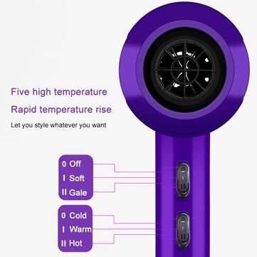 2000W 6-speed Blue-ray Hair Dryer High-power Professional Hair Dryer Silent Hair Dryer for Household