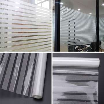 20045cm Frost Window Film Static Striped Glass Self Adhesive Film Decoration