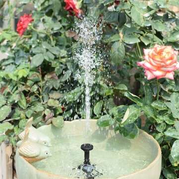 200L/H  Solar Panel Powered Water Pump Yard Garden Pool Pond Aquarium Fountain Decor W/ 6 Heads