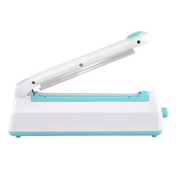 200mm Impulse Sealer Manual Heat Sealing Machine Food Packaging Mac... (PLUG: EUPLUG | COLOR: WHITE)