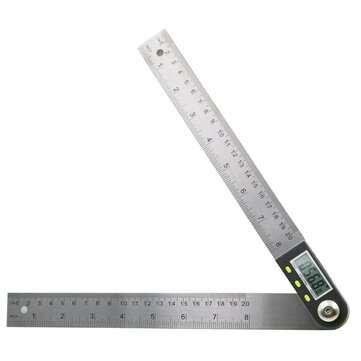 200mm 360 Digital Protractor Inclinometer Goniometer Level Measuring Tool Electroni... (MM: 200MM)