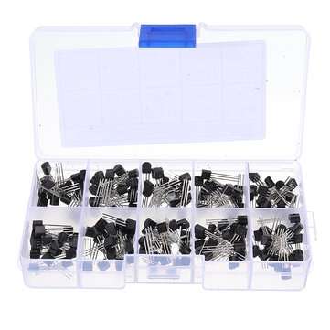 200pcs 10 Values 20 Each TO-92 Transistor Assortment Assorted Kit BC327 BC337 BC517 BC547 BC548 BC54