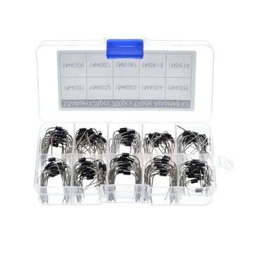 200Pcs 10 Values Rectifier Diode Assorted Kit 1N4001 1N4002 1N4003 1N4004 1N4005 1N4006 1N4007 1N581