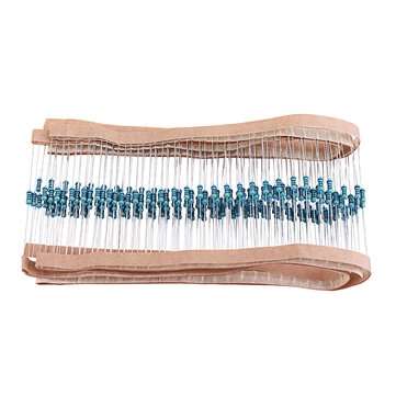 200pcs 1/4W 470 ohm Resistor +/- 1% ROHS1/4w 470R ohm Metal Film Resistors / 0.25W Watt Color Ring R