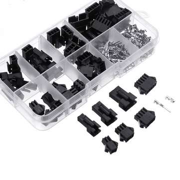 200pcs 2.54mm Dupont Terminal Male/Female Pin SM2.54 Cable Plug 2/3/4/5 Pin Electrical Jumper Header