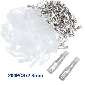 200Pcs 2.8mm/4.8mm/6.3mm Silver Terminals (SIZE: 2.8MM)