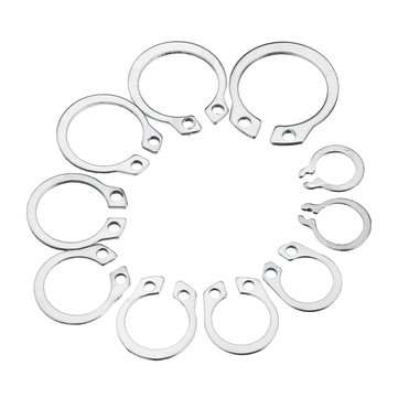200Pcs Boxed 304 Stainless Steel Shaft with Circlip Ring C-type Circlip M8-M18