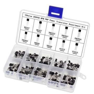 200pcs NPN PNP Transistor TO-92 Power Transistor 10 Values Each 20