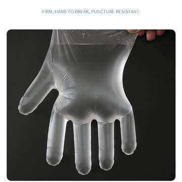 200Pcs Safety Gloves Disposable Gloves Home Kitchen Dining Transparent