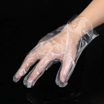 200Pcs Safety Gloves Disposable Gloves Home Kitchen Dining Transparent