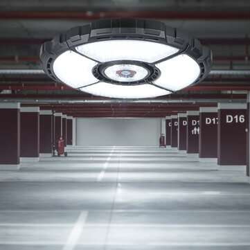 200W LED Garage Light E27 Ceiling Warehouse UFO Workshop Lamp with Remote 85-265V