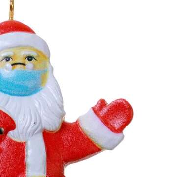2020 Christmas Ornament Santa Wearing Mask In Quarantine Keepsake