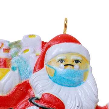 2020 Christmas Ornament Santa Wearing Mask In Quarantine Keepsake