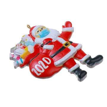 2020 Christmas Ornament Santa Wearing Mask In Quarantine Keepsake