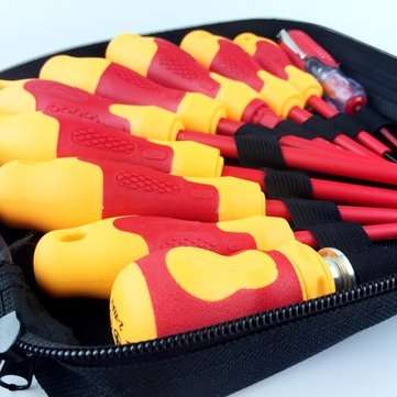 2028E 10pcs Electronic Insulated Hand Screwdriver Tools Accessory Set