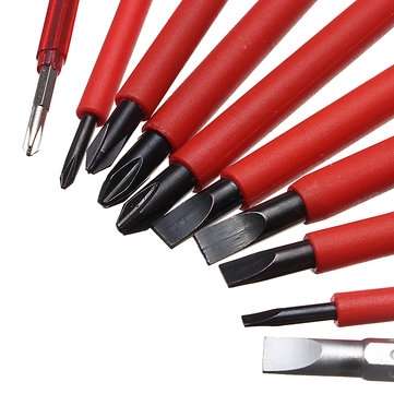 2028E 10pcs Electronic Insulated Hand Screwdriver Tools Accessory Set