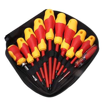 2028E 10pcs Electronic Insulated Hand Screwdriver Tools Accessory Set