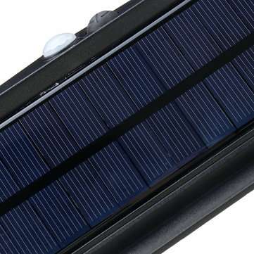 208LED Solar Powered Wall Light PIR Motion Sensor Outdoor Garden 3 Side Lamp