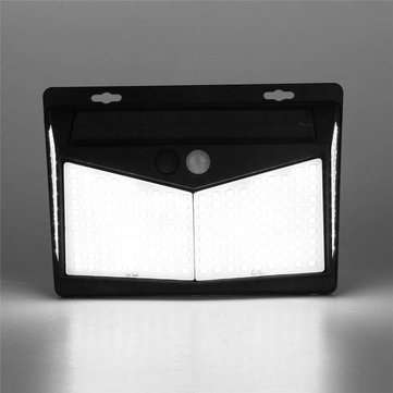 208LED Solar Powered Wall Light PIR Motion Sensor Outdoor Garden 3 Side Lamp