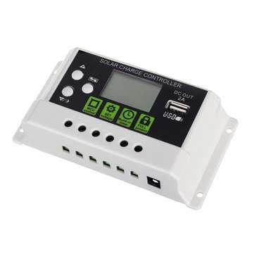 20A 12V/24V LCD Display PWM Solar Panel Charging Controller Li-ion &  Lead Acid Battery Compatible U