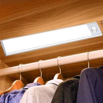 20CM Magnetic Cabinet Light Closet Motion Sensor + Touch Wardrobe Lights USB Charging Closet Lights