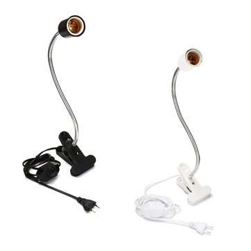 20CM E27 Flexible Bulb Adapter Lampholder Socket with Clip Dimming... (PLUG: EUPLUG | COLOR.: WHITE)