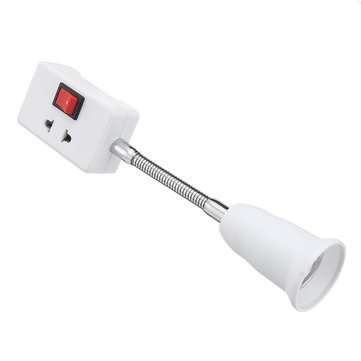 20CM US Plug AC100-230V E27 Bulb Adapter Extension Rotation Lamp Holder Light Socket