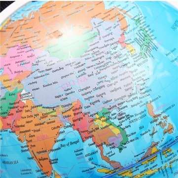 20cm LED World Globe Earth Tellurion Atlas Map Rotating Stand Geography Educational Toys Desktop Dec