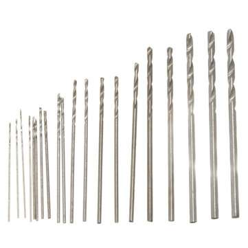 20pcs 0.3-1.6mm Micro HSS Twist Drill Bits Set Straight Shank