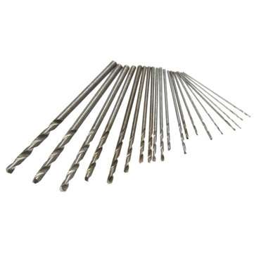 20pcs 0.3-1.6mm Micro HSS Twist Drill Bits Set Straight Shank
