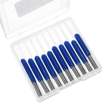 20pcs 0.1mm 10/15/20/30 Degree 3.175mm Carbide PCB Engraving Bit CNC Router Tool
