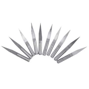 20pcs 0.1mm 10/15/20/30 Degree 3.175mm Carbide PCB Engraving Bit CNC Router Tool