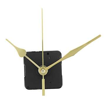 20mm Shaft Length Gold Hands Quartz Wall Clock Silent Movement Mechanism Repair Parts
