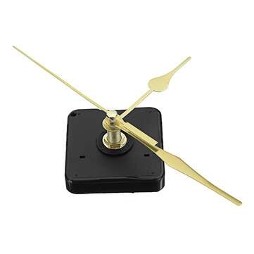 20mm Shaft Length Gold Hands Quartz Wall Clock Silent Movement Mechanism Repair Parts
