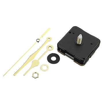 20mm Shaft Length Gold Hands Quartz Wall Clock Silent Movement Mechanism Repair Parts