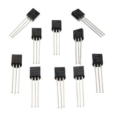 20pcs 2N7000 N-Channel Transistor Fast Switch TO-92 MOSFET