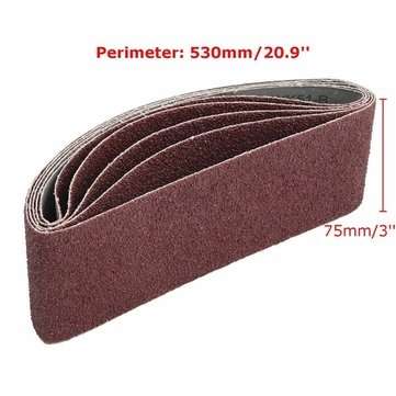 20pcs 3x21 Inch Sanding Belts 40/60/80/120 Grits Aluminium Oxide Sander Abrasive Sanding Belts