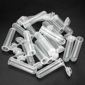 20Pcs 7mL Round Bottom Centrifuge Tube Clear Polypropylene EP Tube with Cap