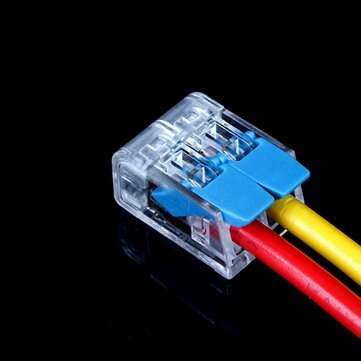20PCS Blue and Red Mini Fast Wire Connectors Universal Wiring Cable Connector Push-in PCT-412 Box Ki